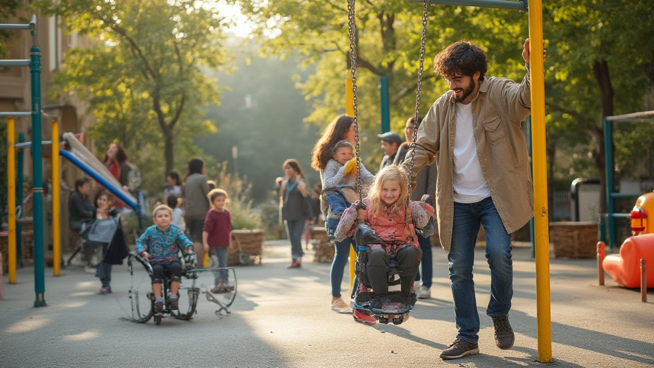 Aires de jeux inclusives : bienfaits pour les enfants atteints de paralysie cérébrale