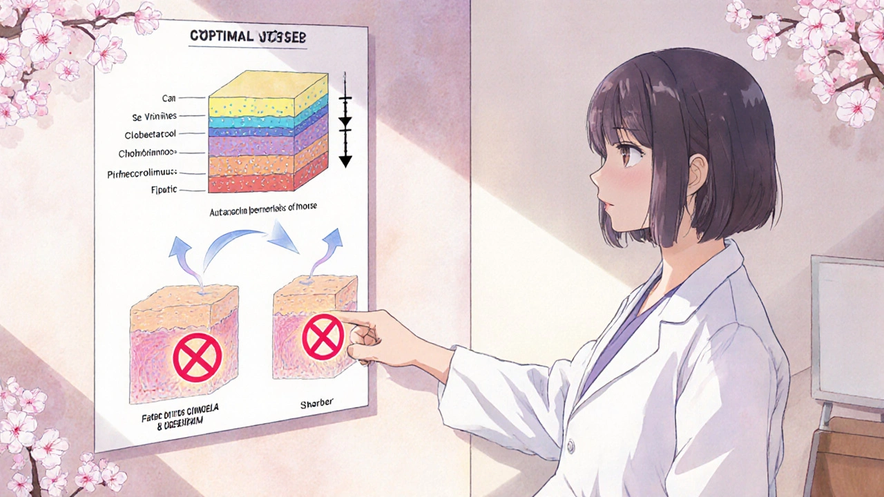 Médecin expliquant les traitements cutanés sûrs pendant la grossesse dans un bureau lumineux.