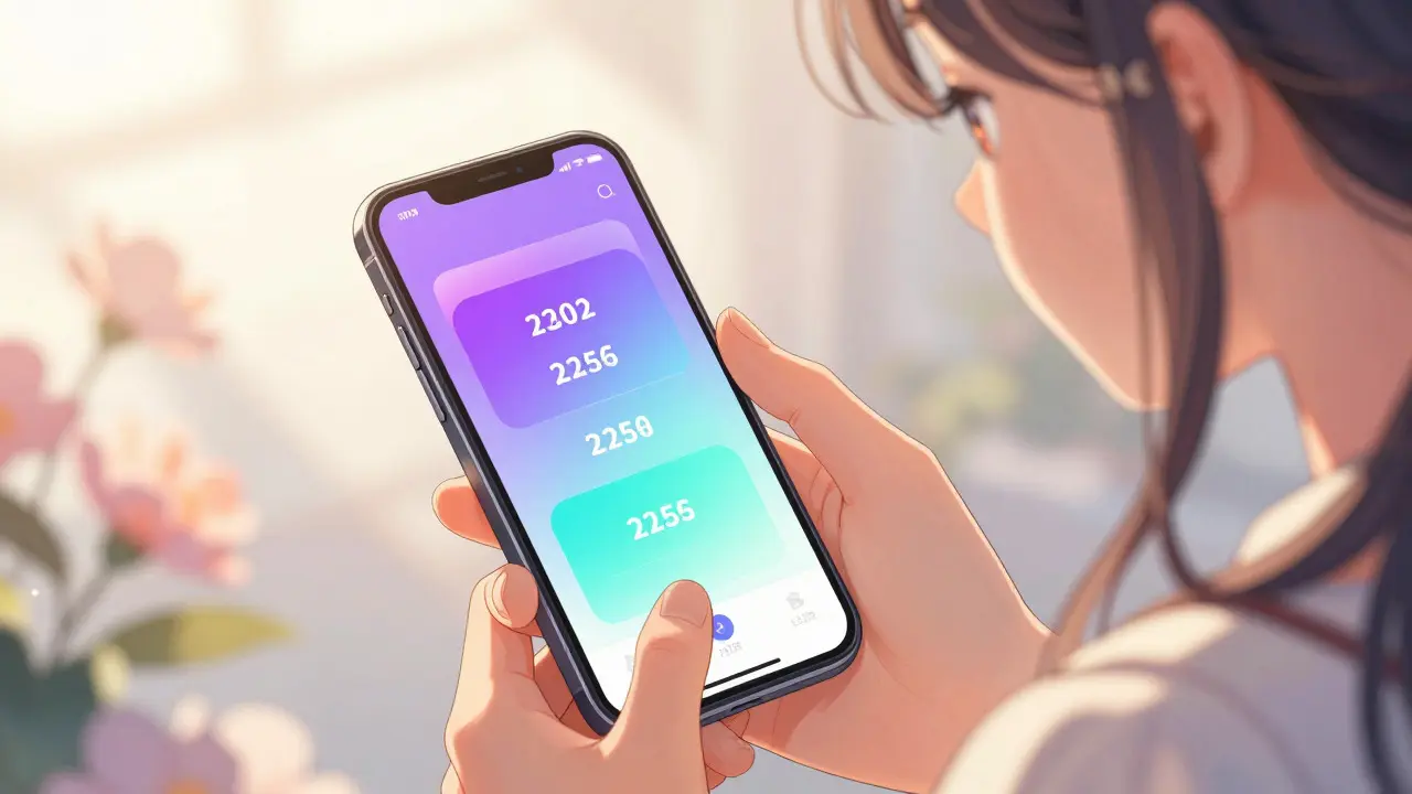 Mains tenant un téléphone avec des coupons de réduction stylisés