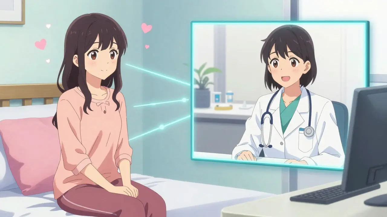 Consultation médicale en ligne illustrée dans un style shoujo manga