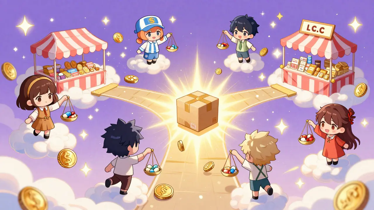 Marché magique de comparaison de prix en style anime shoujo
